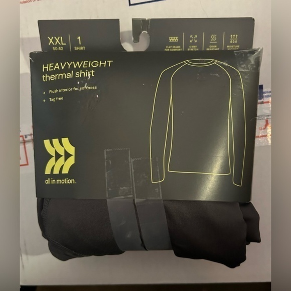 ALL IN MOTION HEAVY THERMAL LONG SLEEVE THERMAL SHIRT. Size XXL -NEW IN PACKAGE